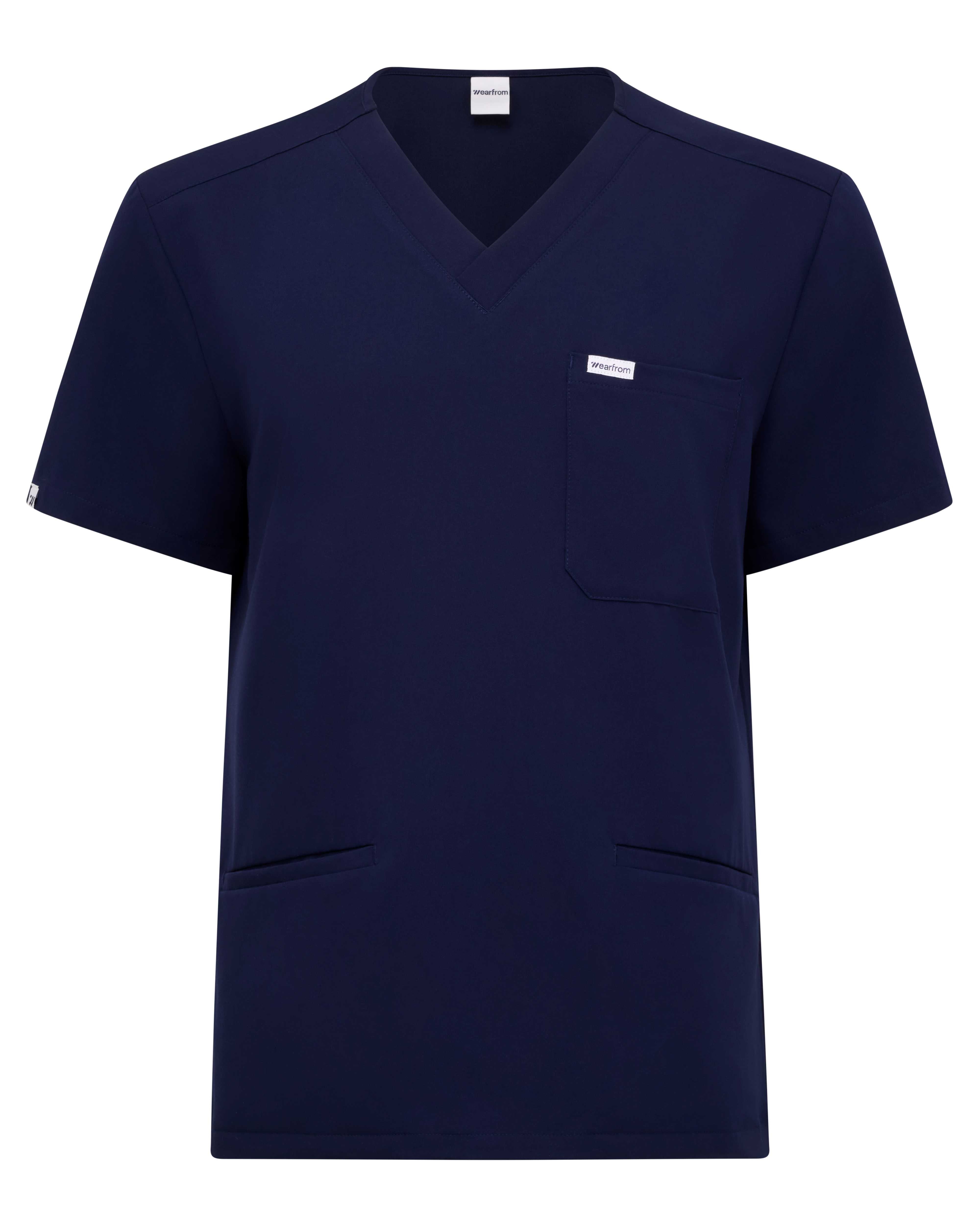 CANBERRA Three-Pocket Scrub Top Navy