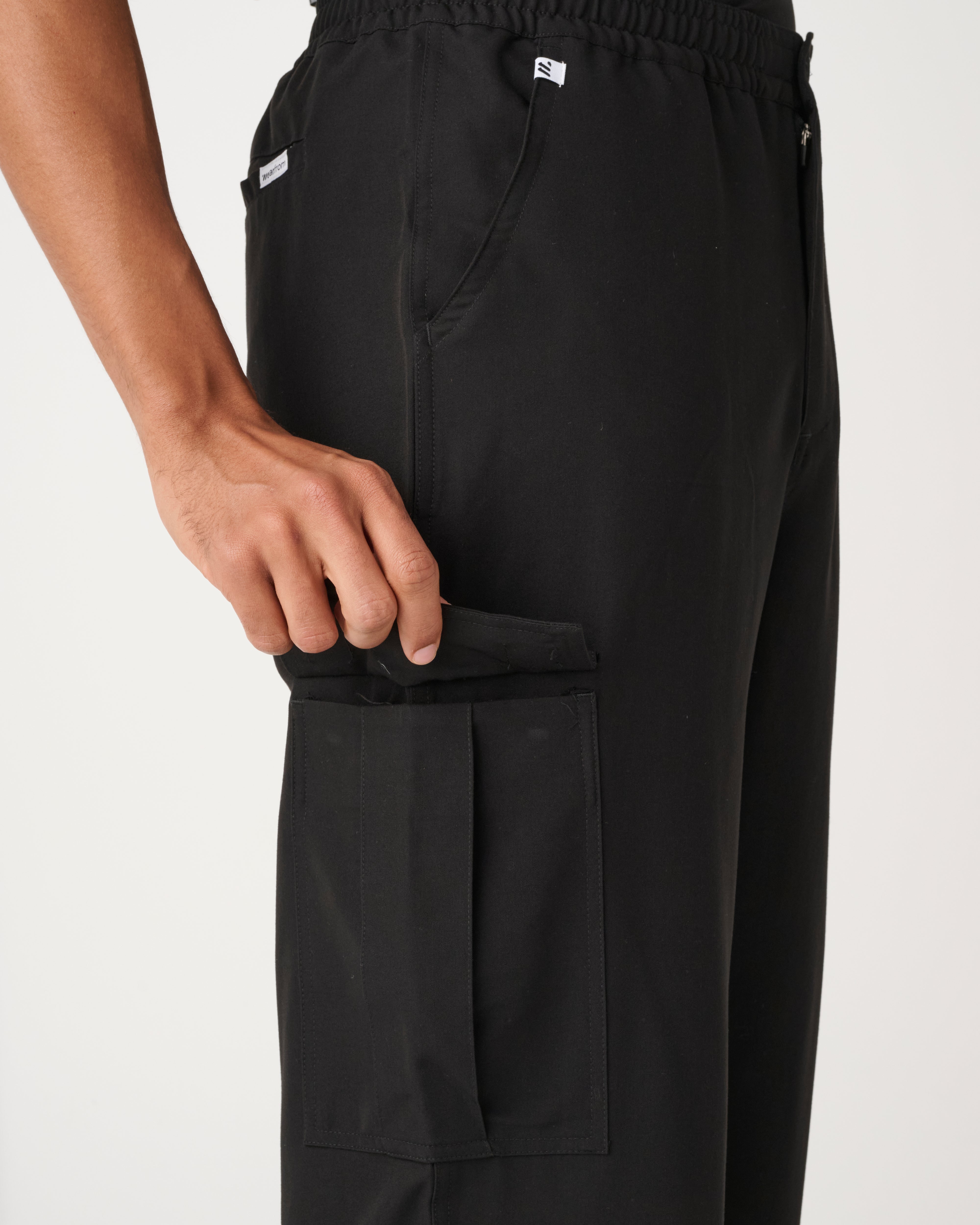 DARWIN Straight Leg Cargo Pants Black