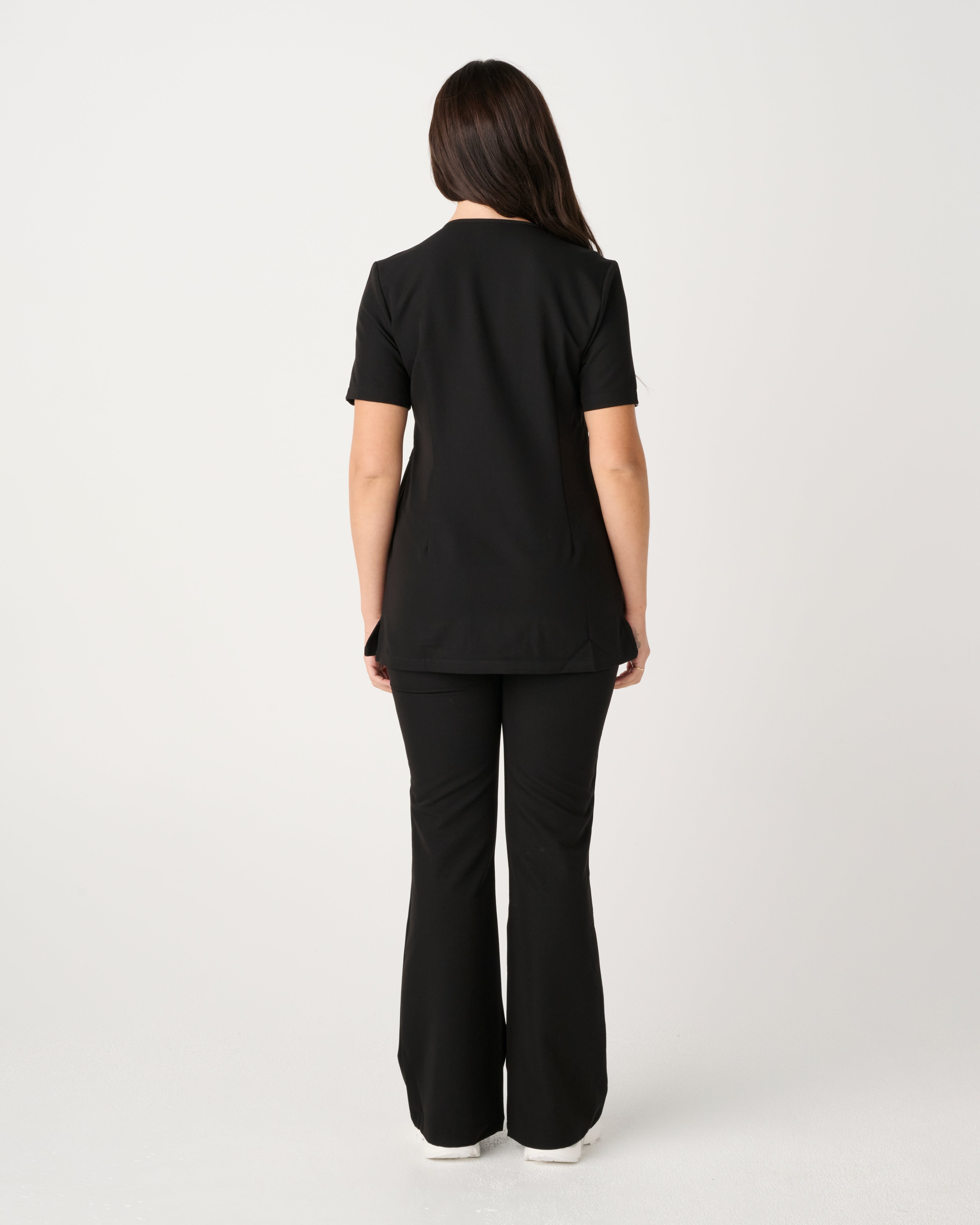 TASMANIA Flared High Waisted Pants Black