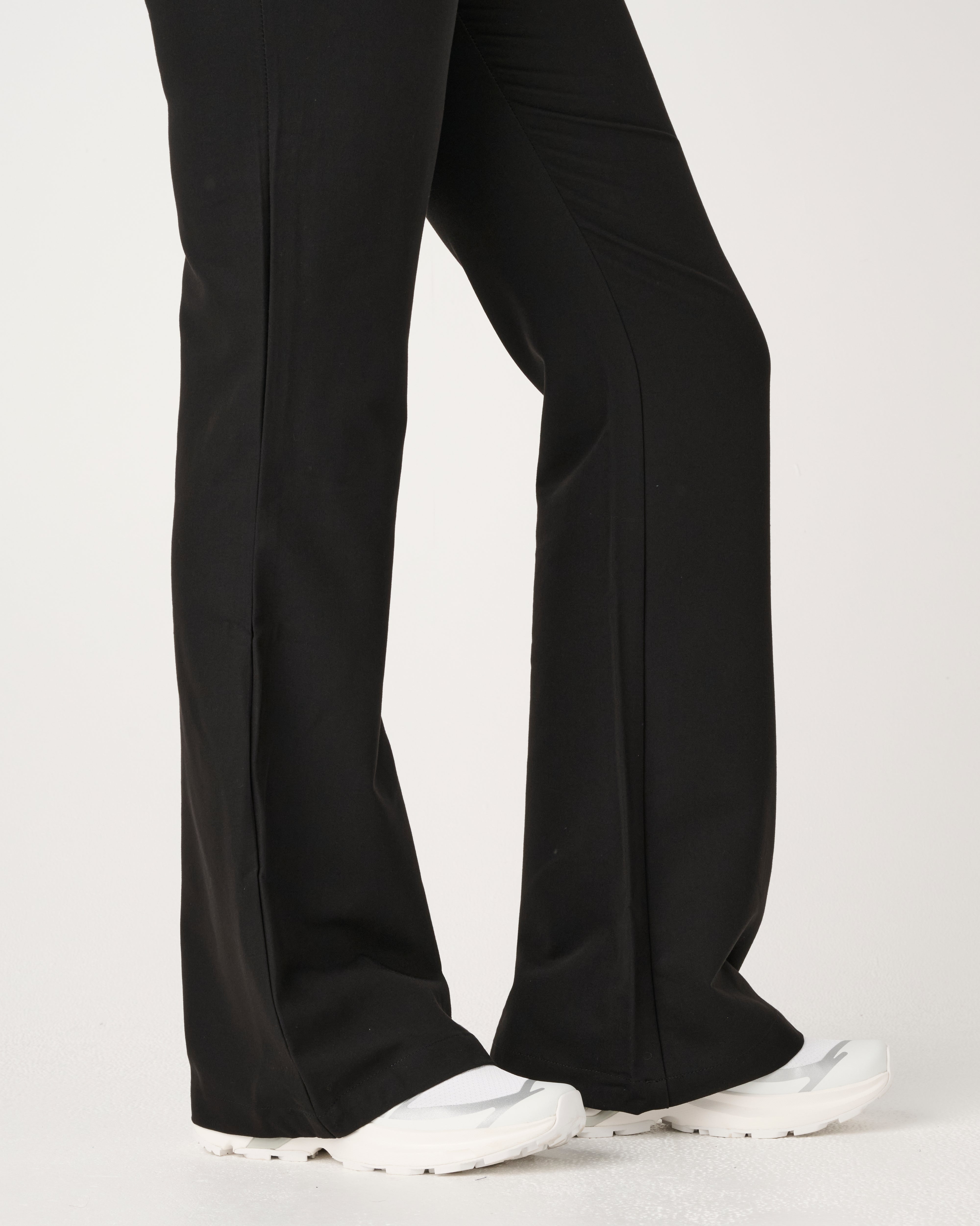 TASMANIA Flared High Waisted Pants Black