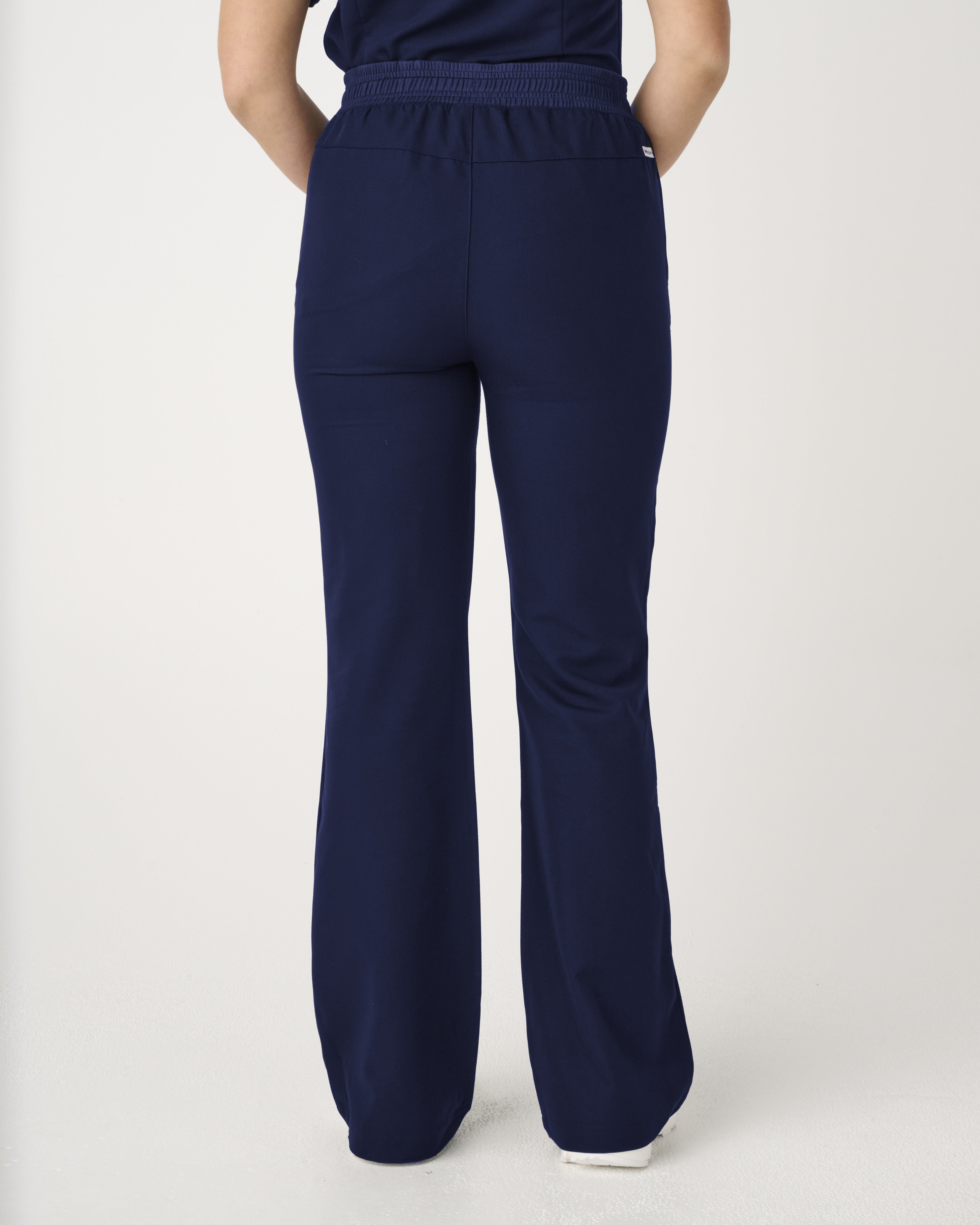 TASMANIA Flared High Waisted Pants Navy