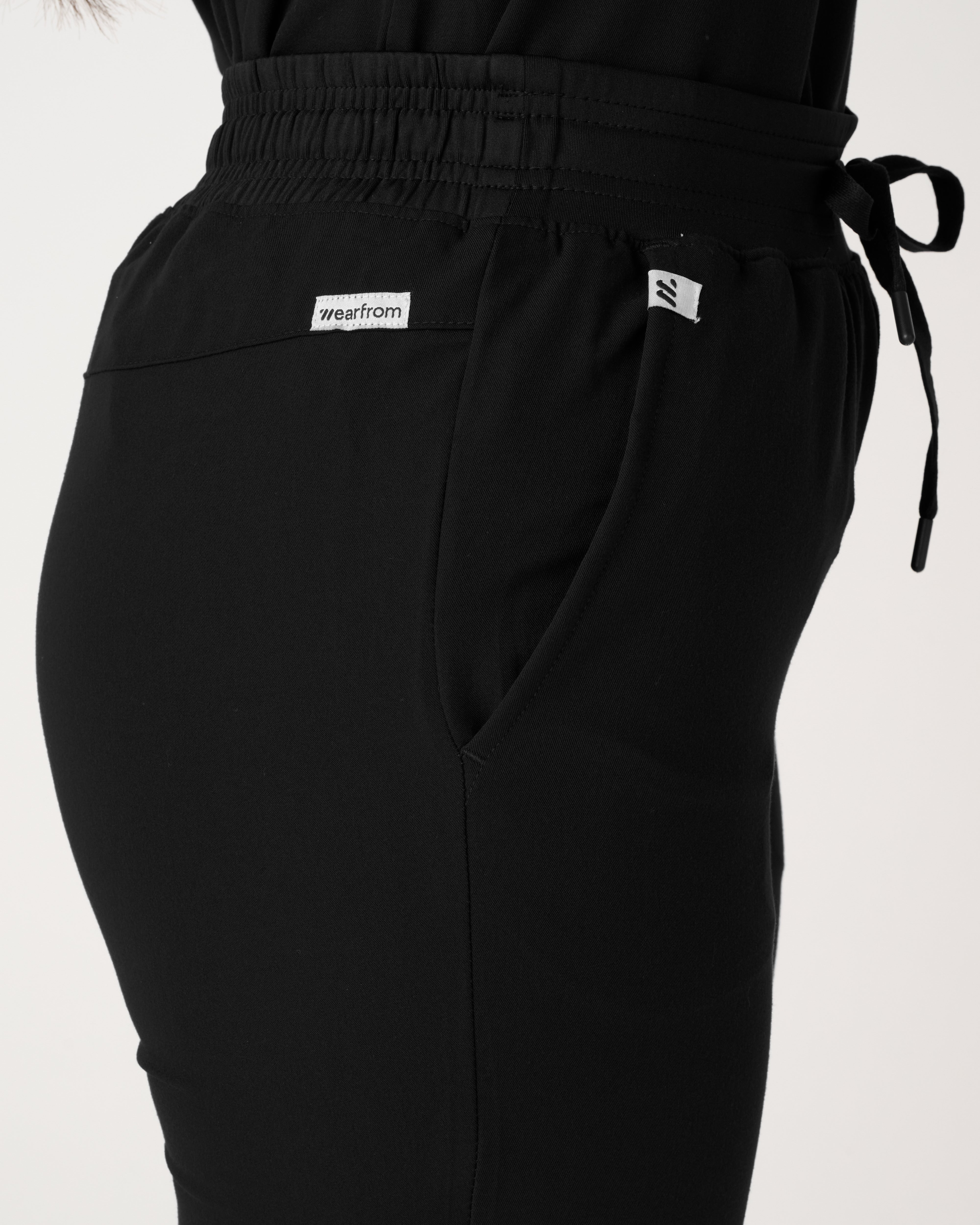 TASMANIA Flared High Waisted Pants Black