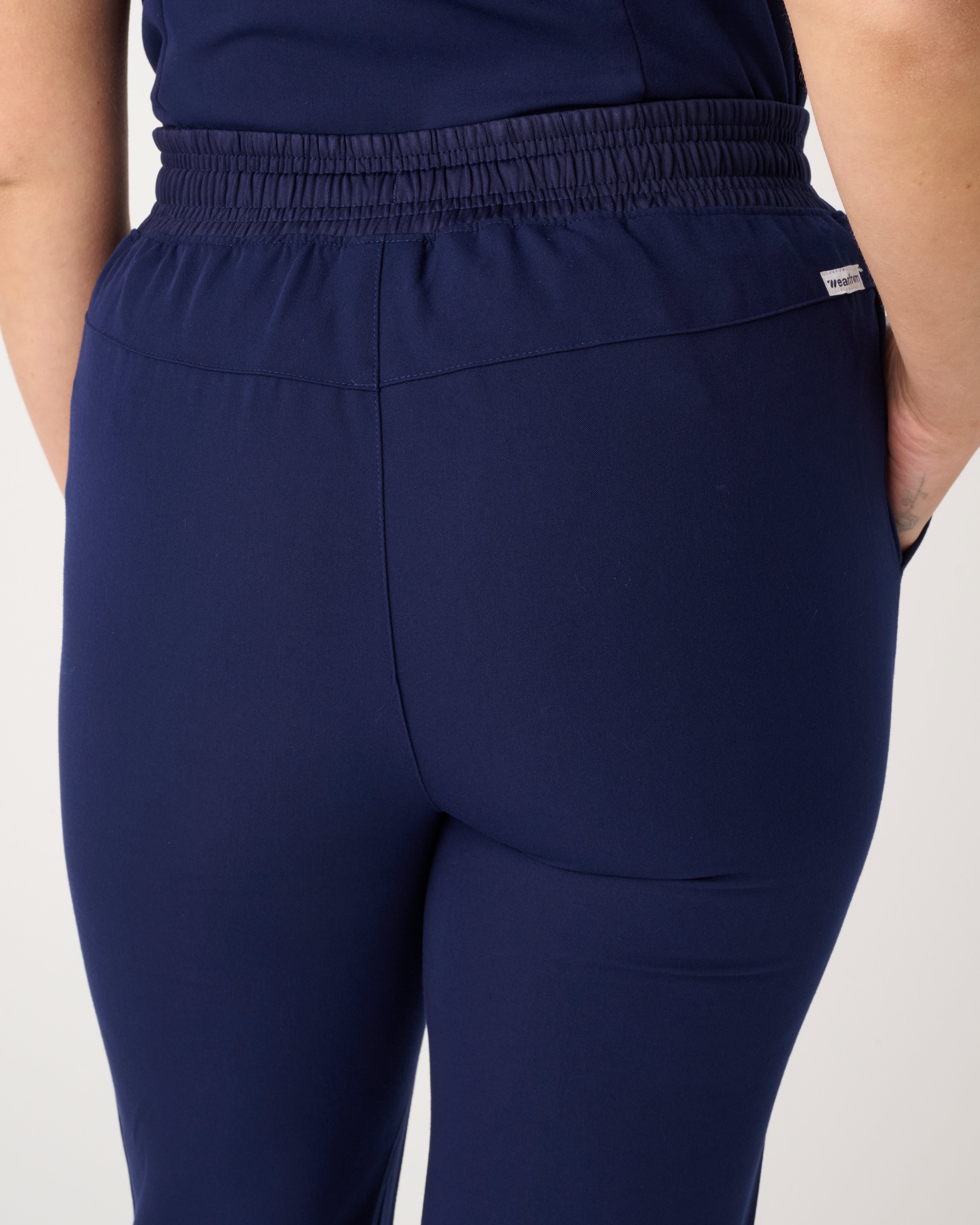 TASMANIA Flared High Waisted Pants Navy